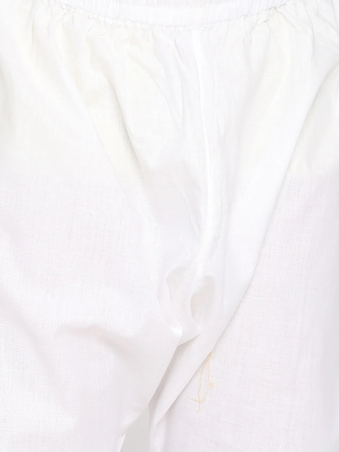 Boy's Mustard And White Kurta Pyjama Set - Image 5