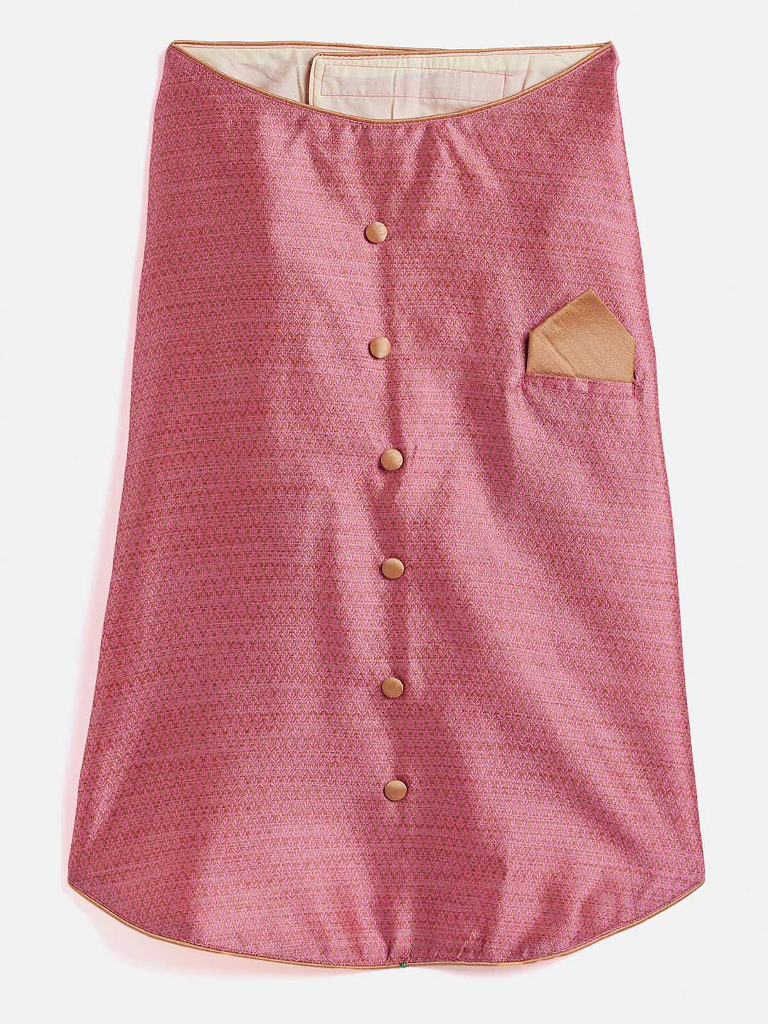 Dogs' Pink Woven Silk Blend Ethnic Jacket - Image 3