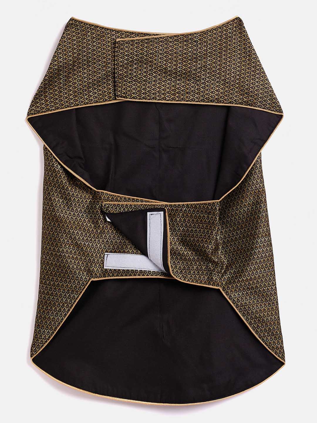 Dogs' Black Woven Silk Blend Ethnic Jacket - Image 4