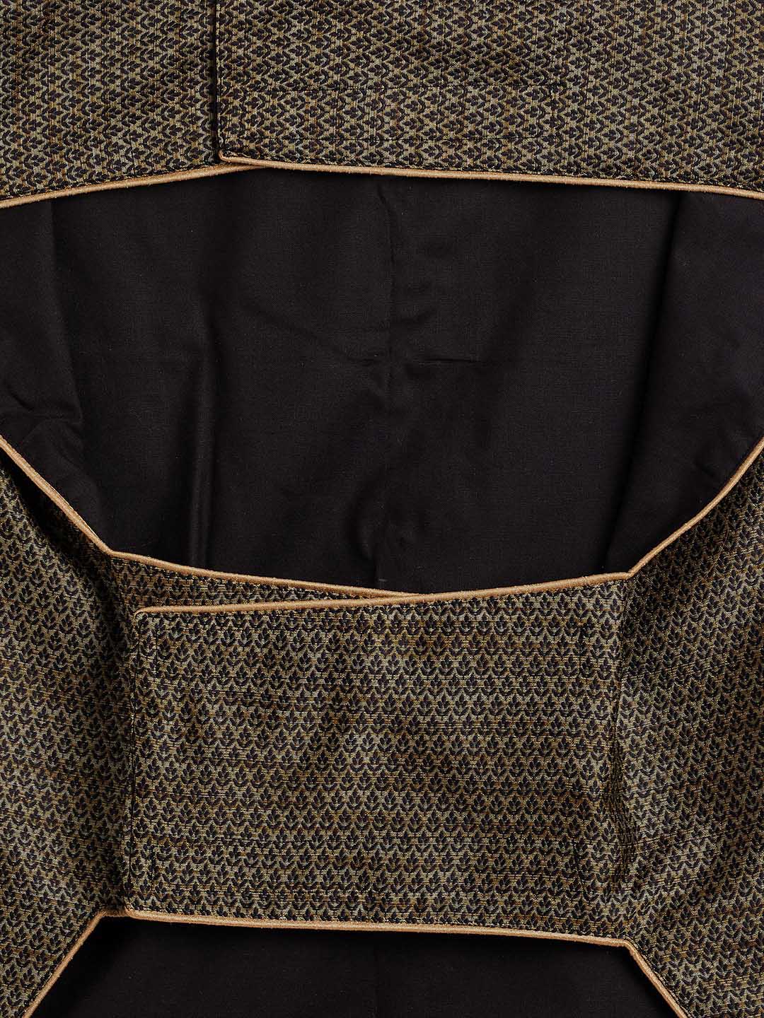 Dogs' Black Woven Silk Blend Ethnic Jacket - Image 5
