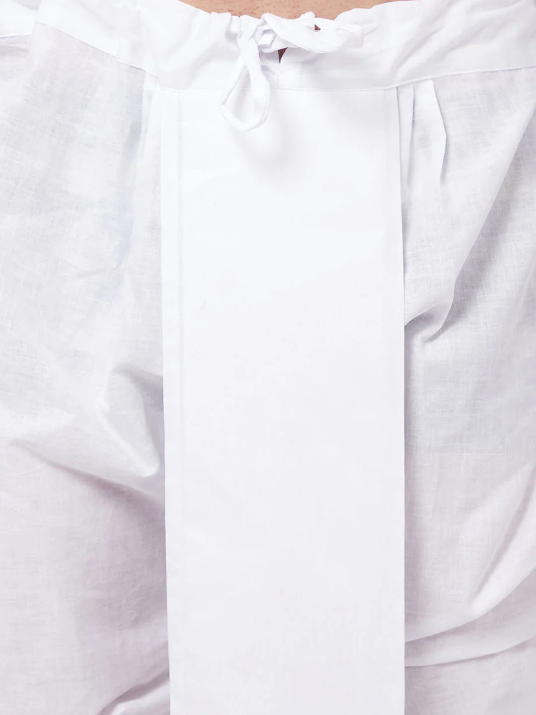 Men's Pink Pure Cotton Chikankari Kurta With Dhoti Set - Image 5