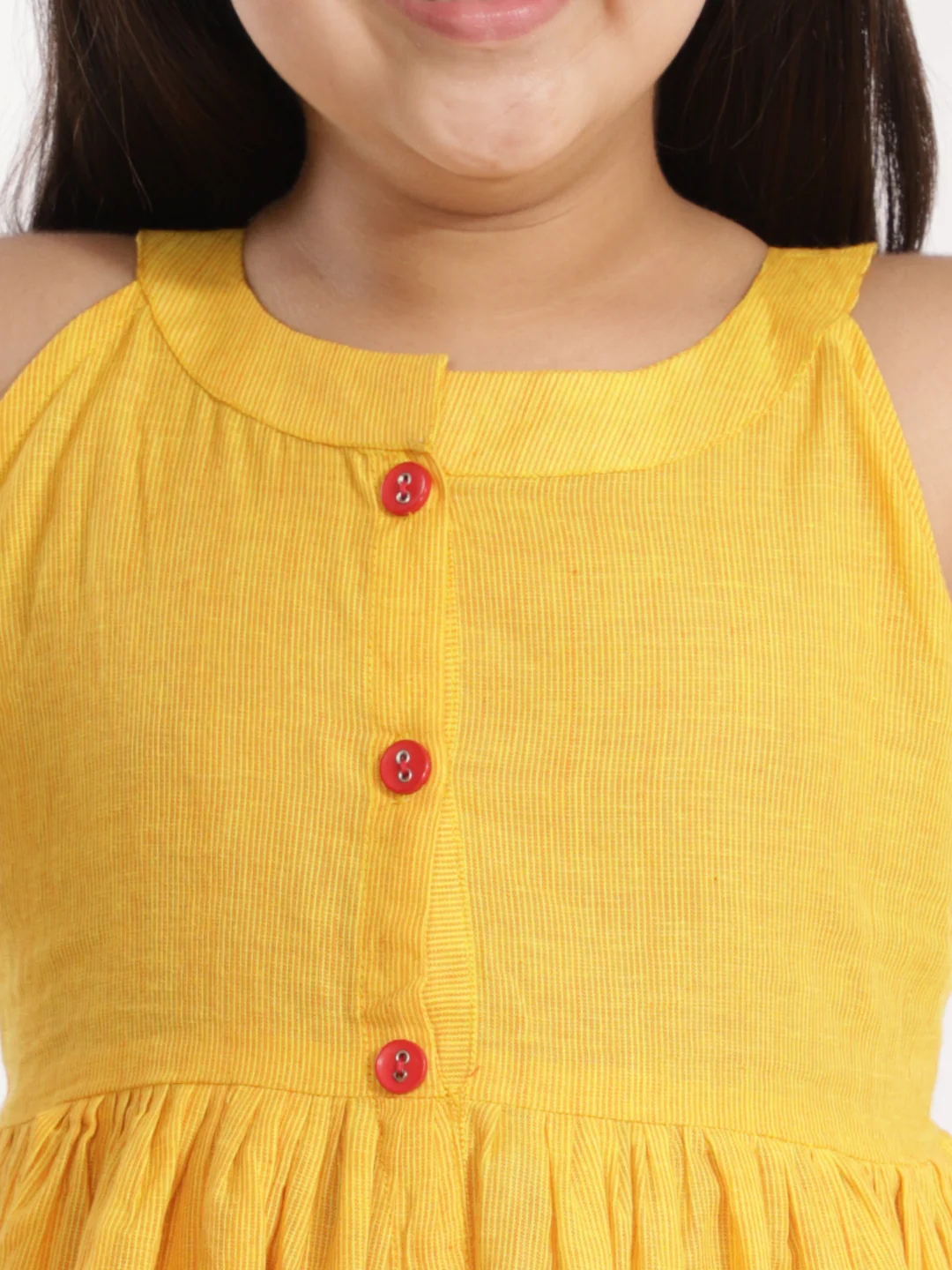 Girl's' Handloom Cotton Kurta And Straight Pant Set - Image 5
