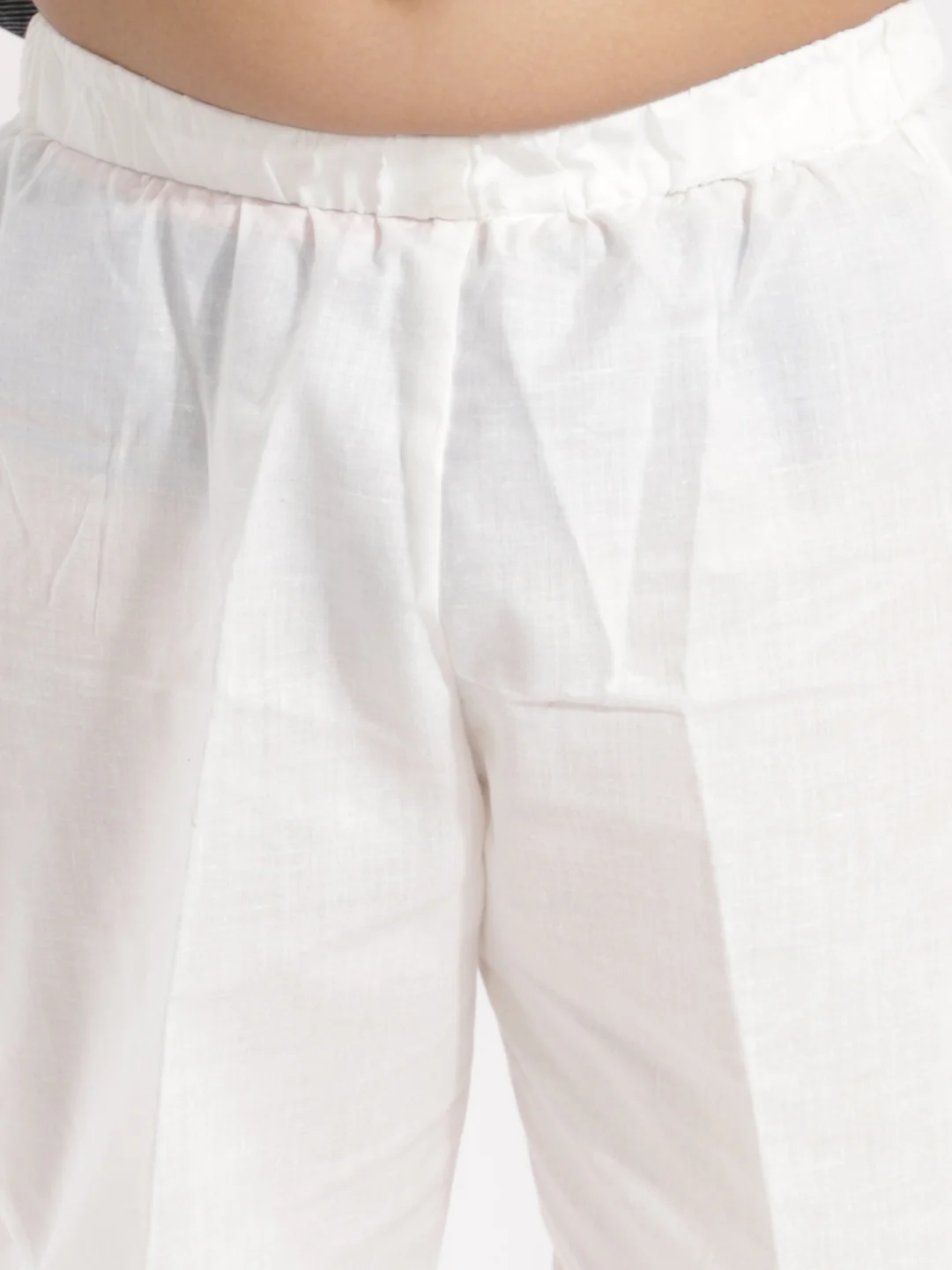 Girl's' Handloom Cotton Kurta And Straight Pant Set - Image 6