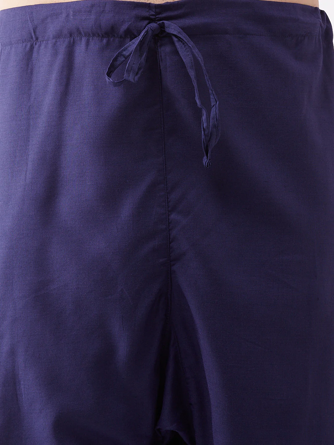 Men's Blue Cotton Blend Kurta and Pyjama Set - Image 5