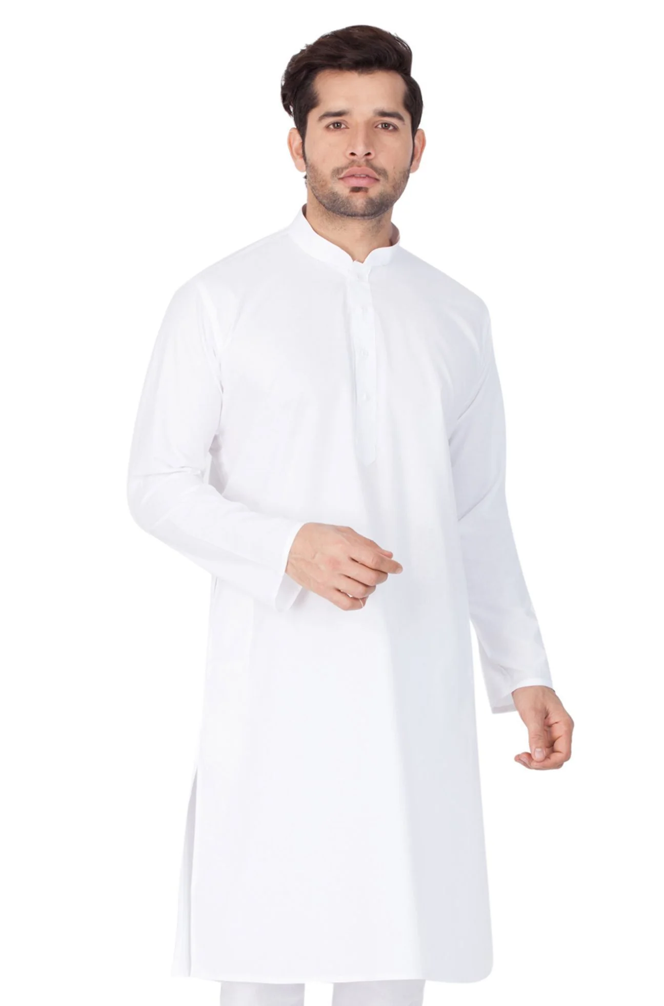 Men's White Cotton Kurta - Image 5