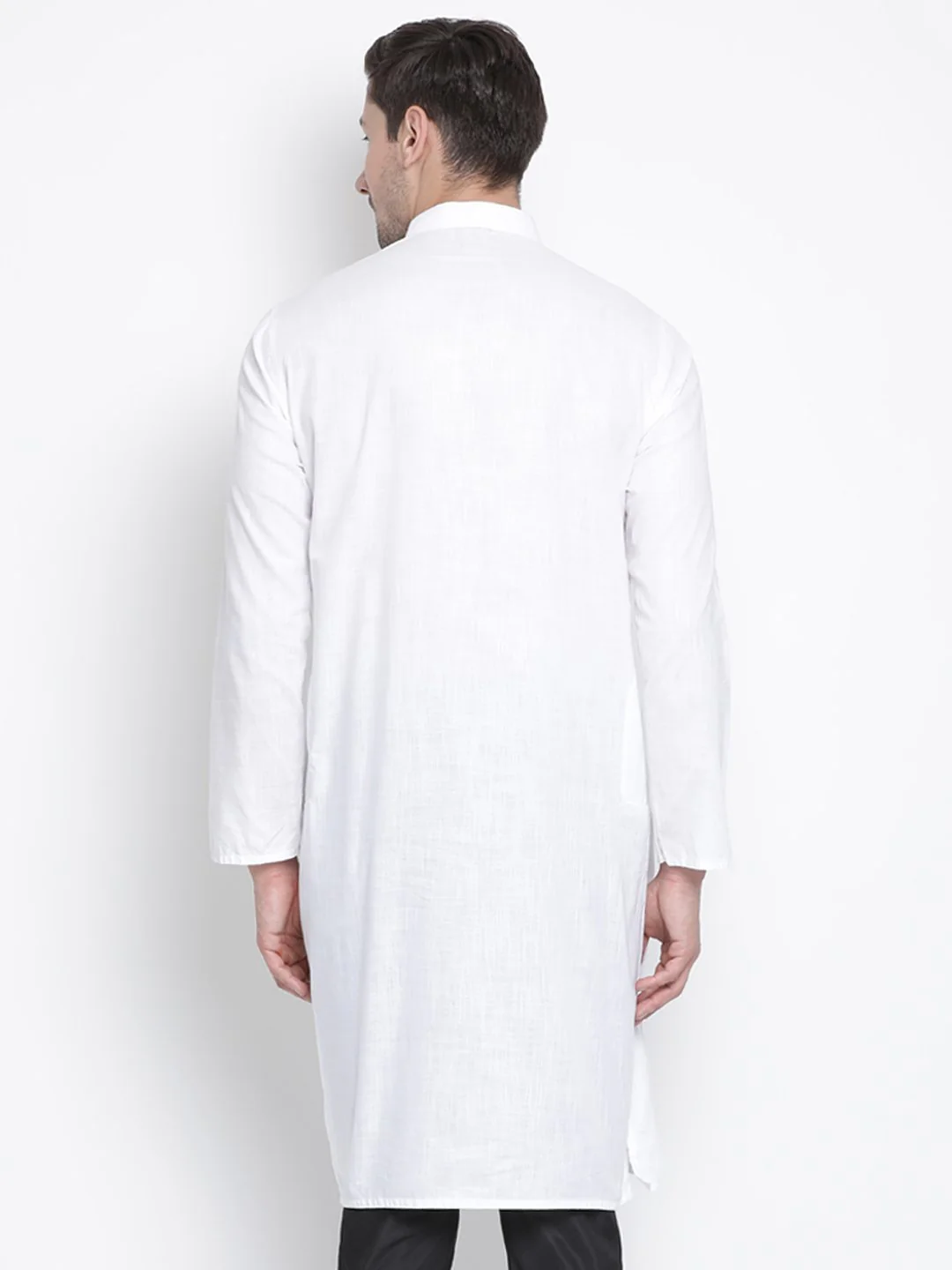Men's White Cotton Kurta - Image 4