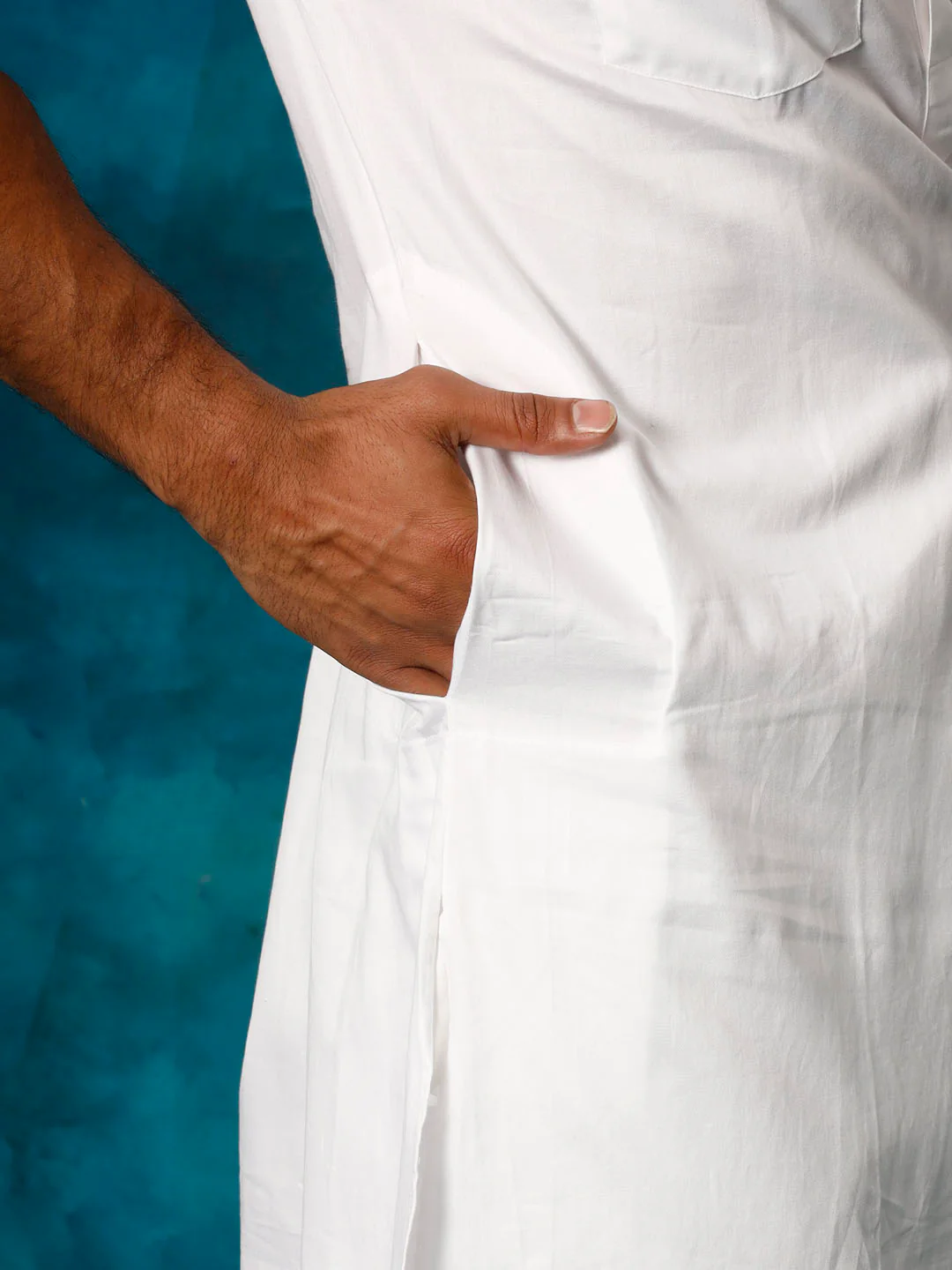 Men's White Pathani Suit Set - Image 7