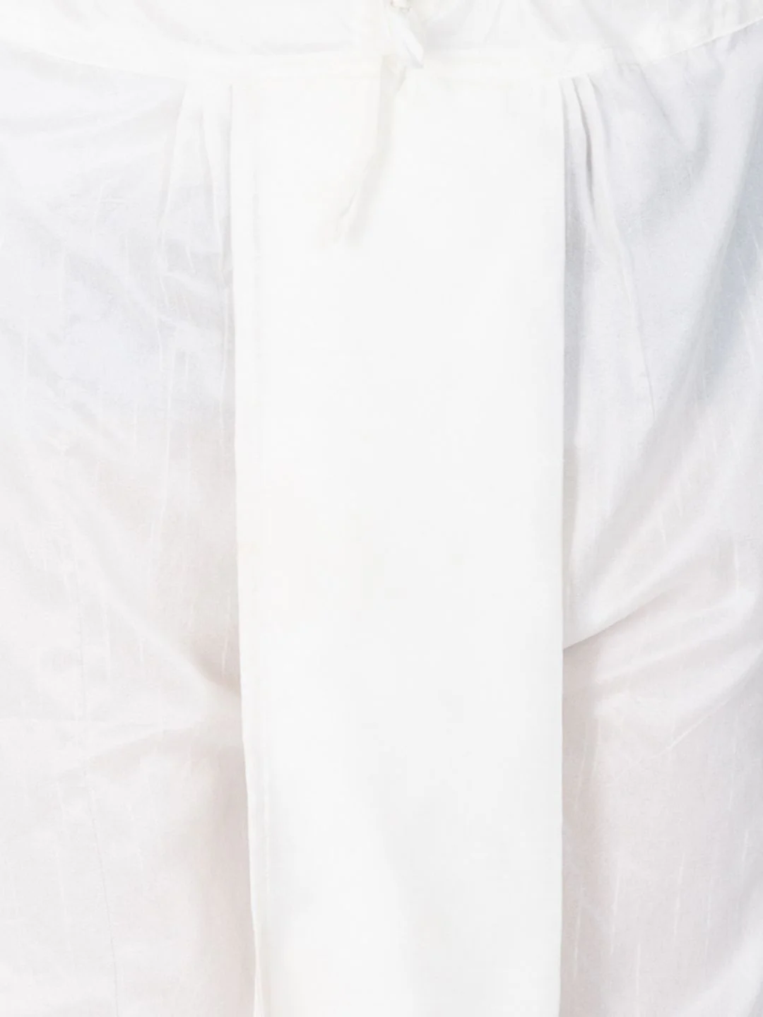 Men's White Cotton Silk Blend Dhoti - Image 3