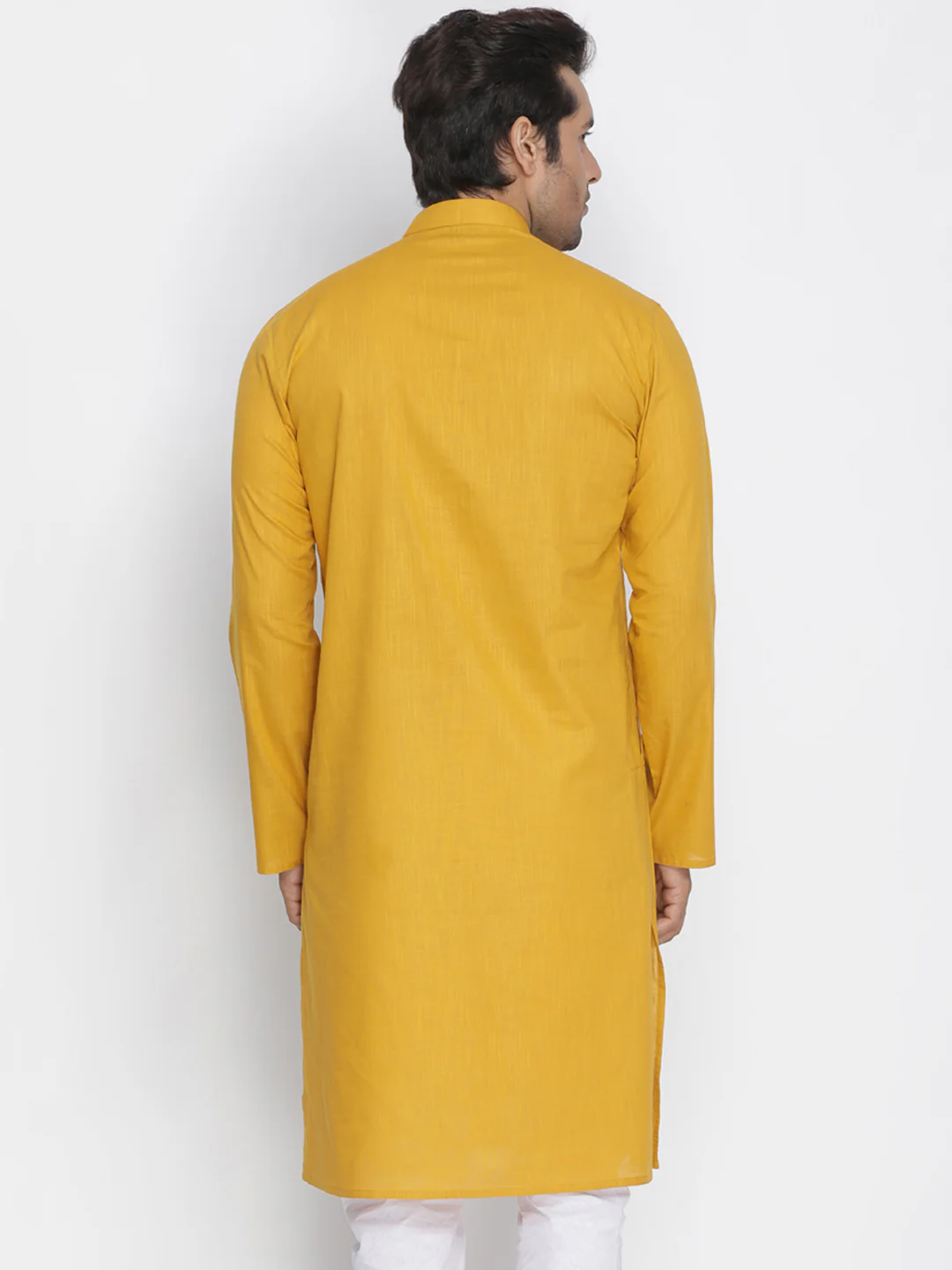 Men's Yellow Cotton Kurta - Image 4