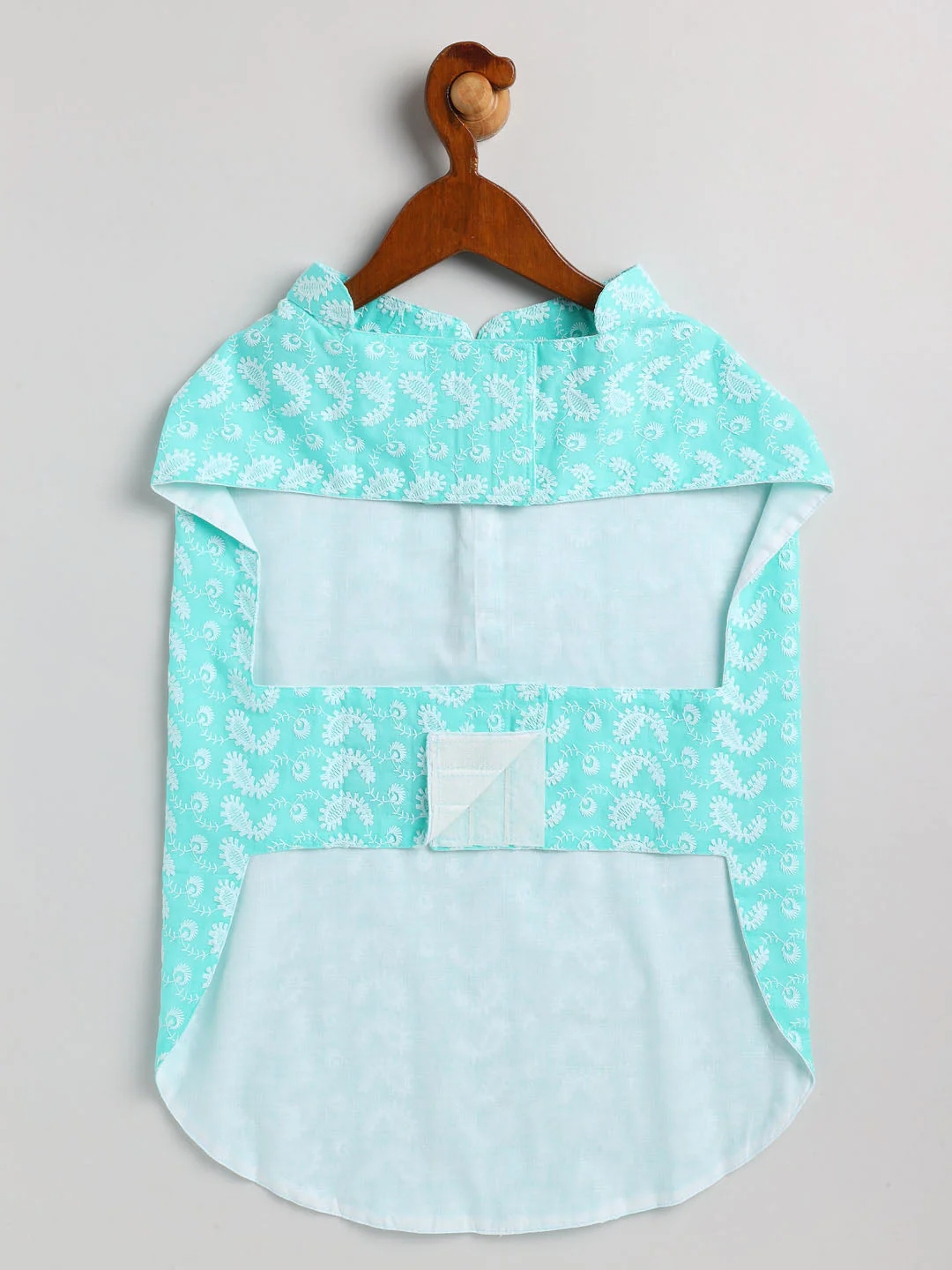 Dogs' Green Chikankari Pure Cotton Ethnic Kurta - Image 3