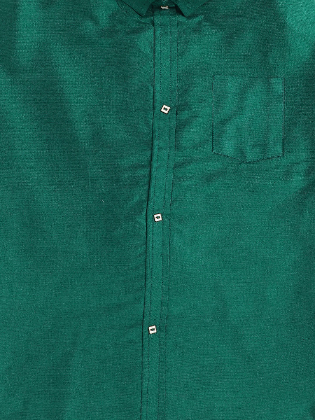 Dogs' Green Silk Blend Shirt And Dupatta Set - Image 5