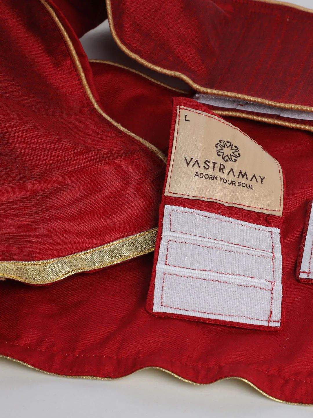 Dogs' Maroon Solid South Indian Style Lehenga Choli Set - Image 5