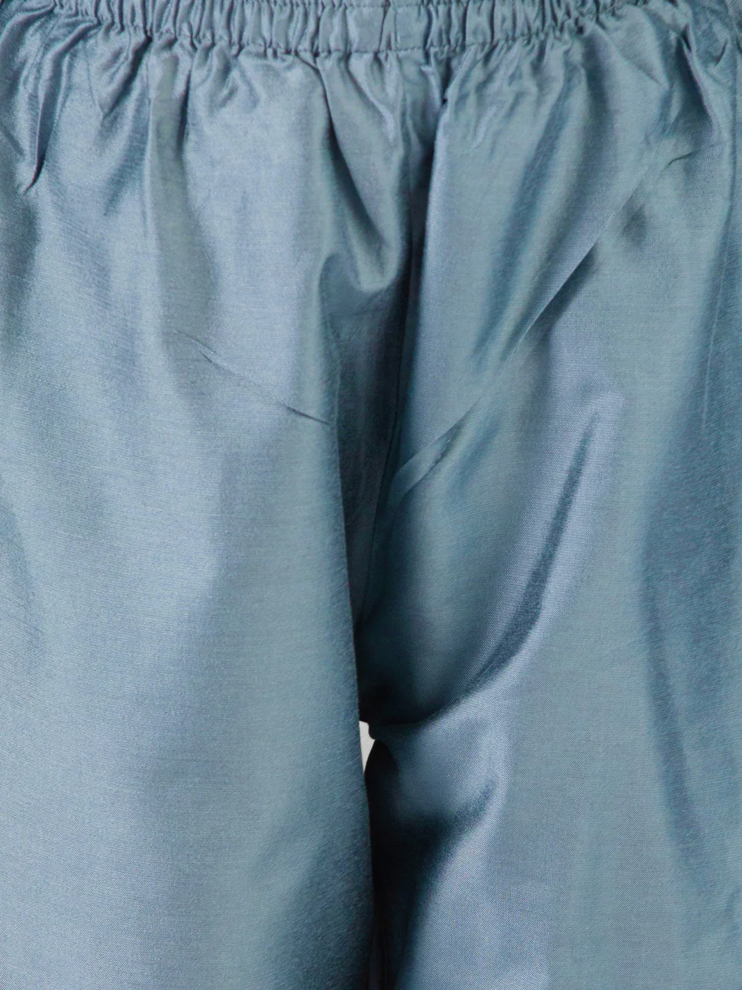 Girl's' Grey Floral Printed Anarkali And Pyjama With Ruffled Dupatta Set - Image 6