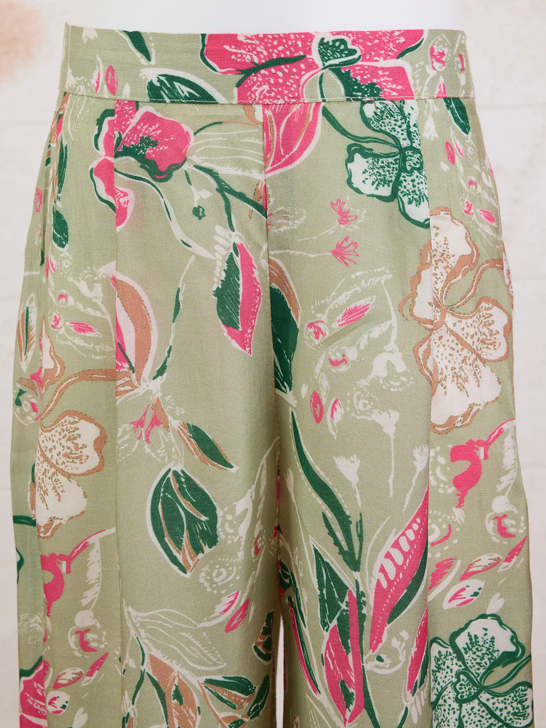 Vastramay Girls' Mint Green Cotton Kurta with Palazzo Set - Image 6