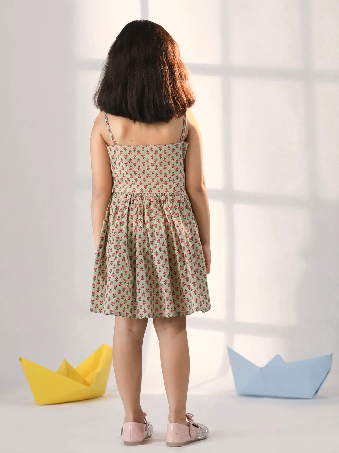 Girl's' Mint Green Dress - Image 3