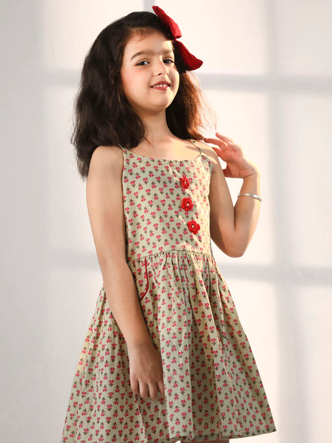 Girl's' Mint Green Dress - Image 5