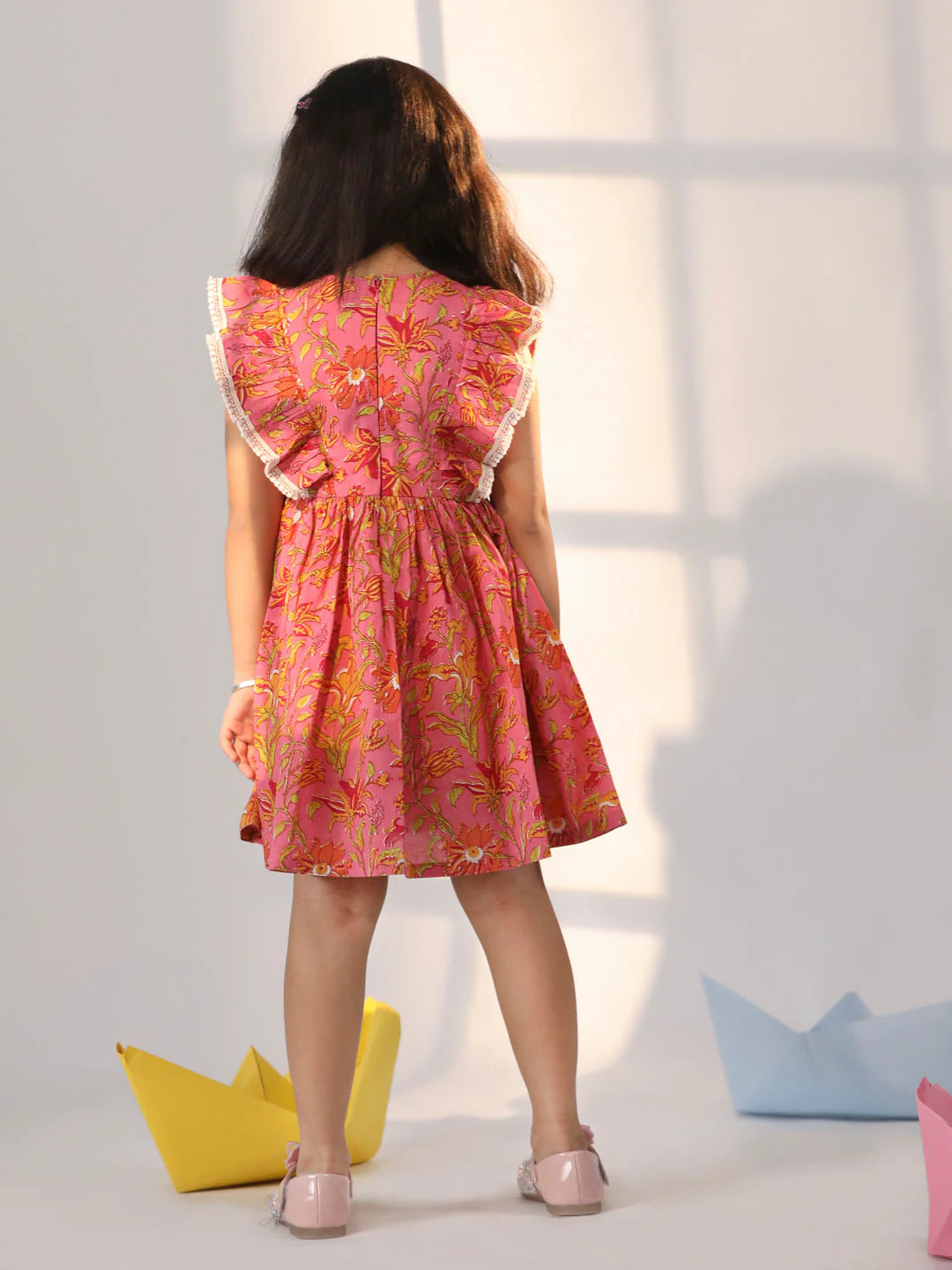 Girl's' Pink Dress - Image 3