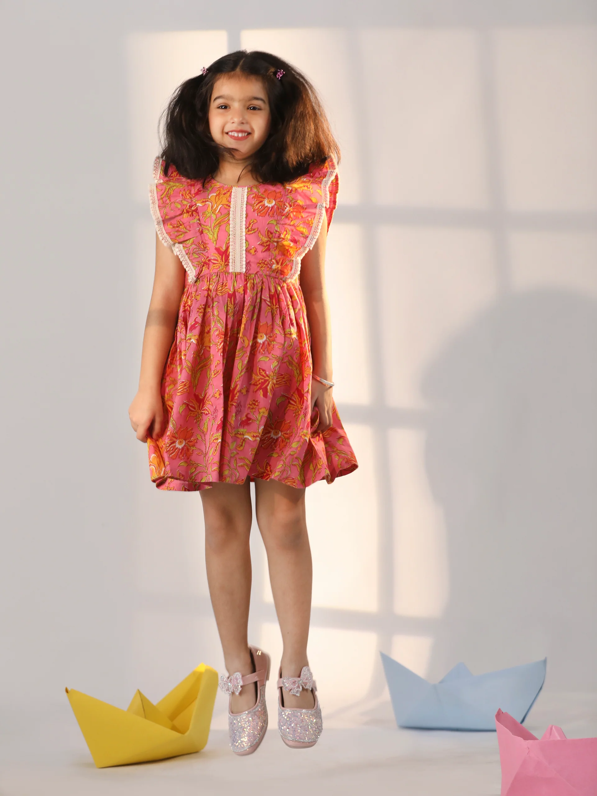 Girl's' Pink Dress - Image 5