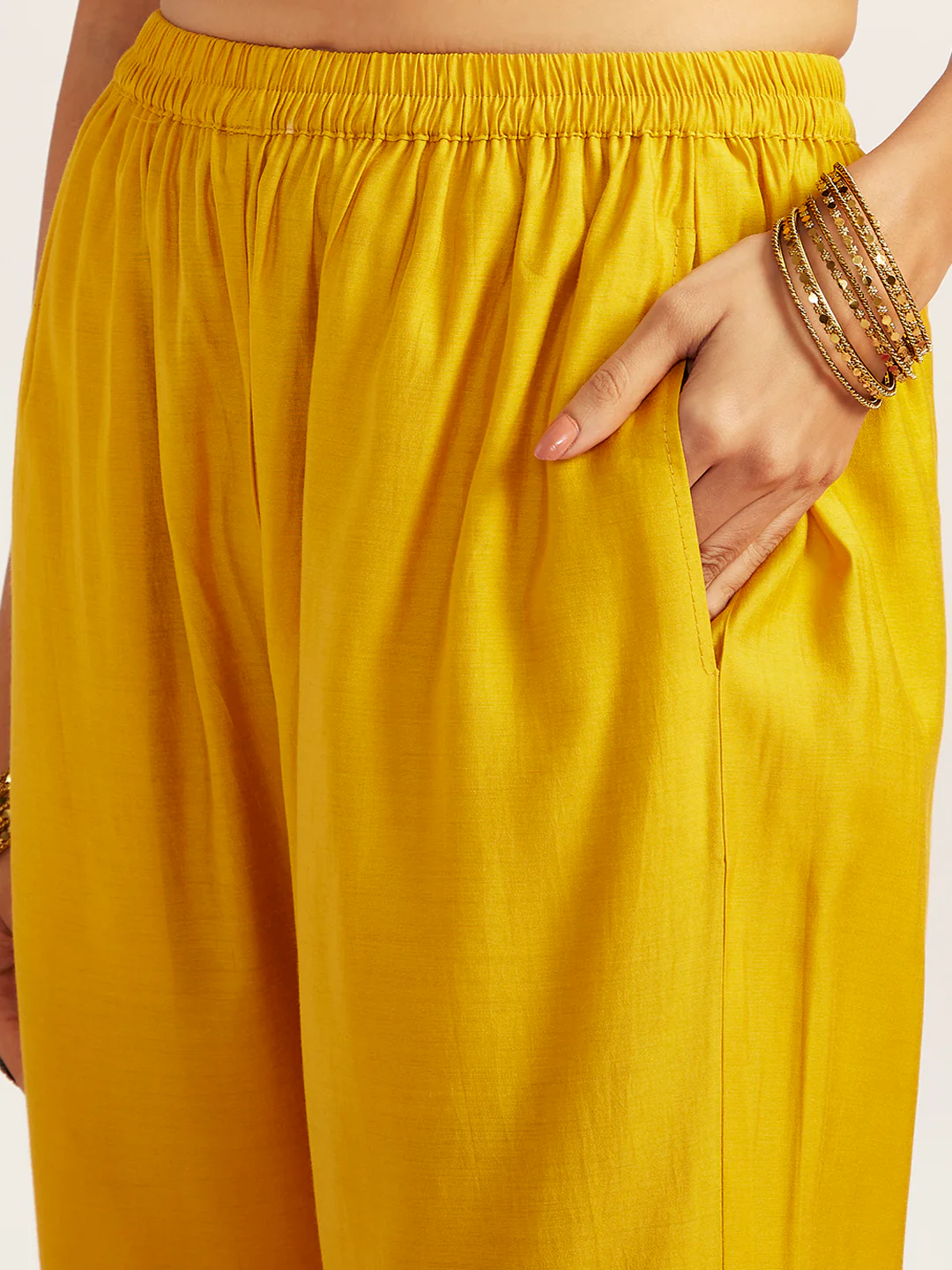 Women's Yellow Kurta Set - Image 5
