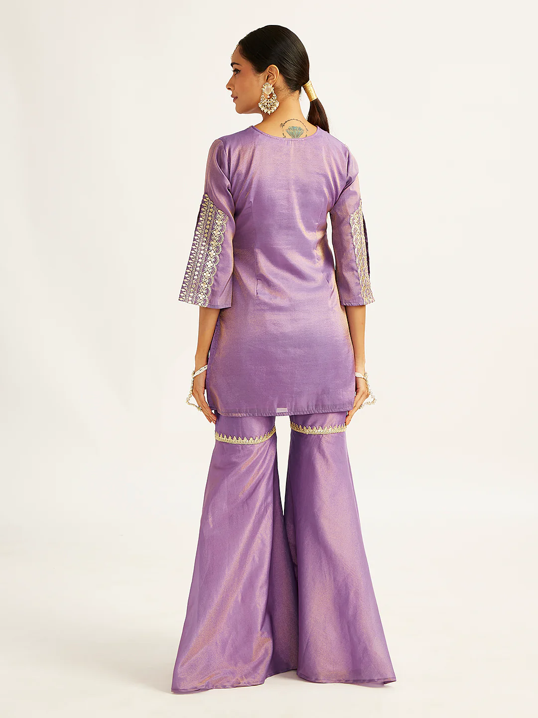 Women's Lavender Sharara Set - Image 5