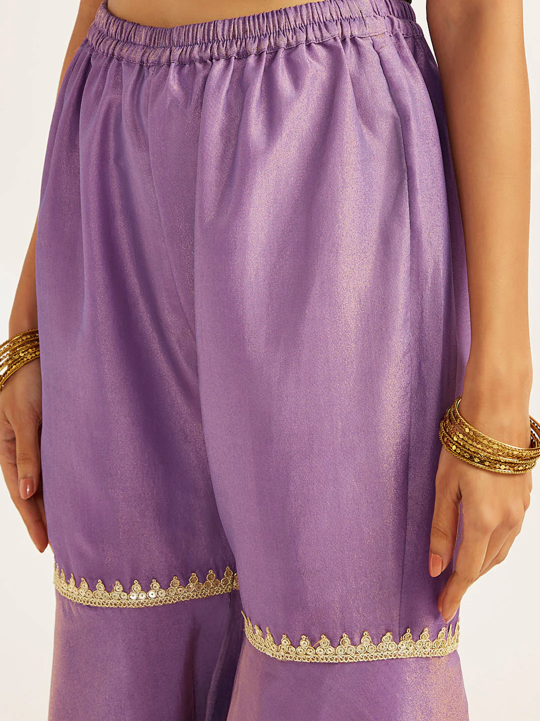 Women's Lavender Sharara Set - Image 6